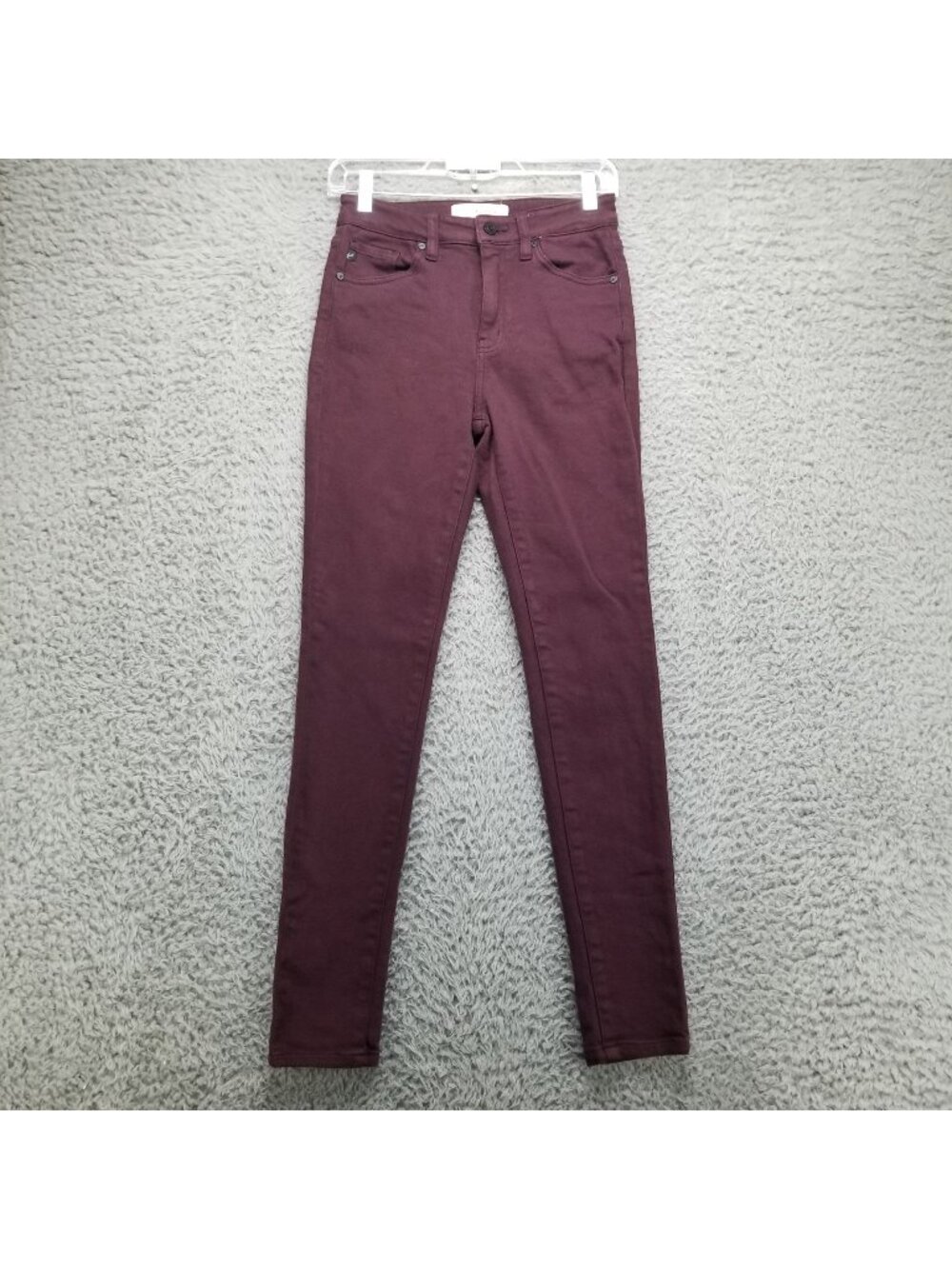 KanCan Jeans Womens 26 Burgundy Red Stretch Skinny Denim